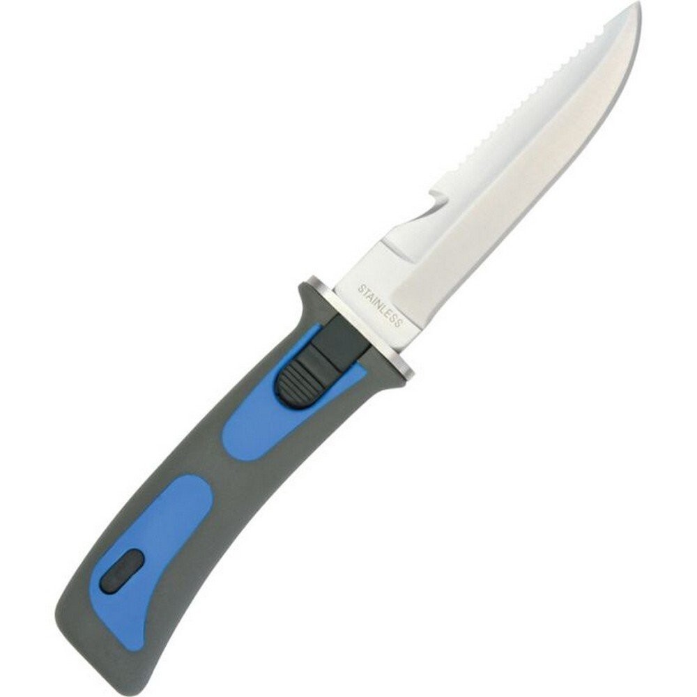 Rite Edge Divers Fixed Knife 4.62″ 420J2 Steel Blade Rubberized Handle 210424BL