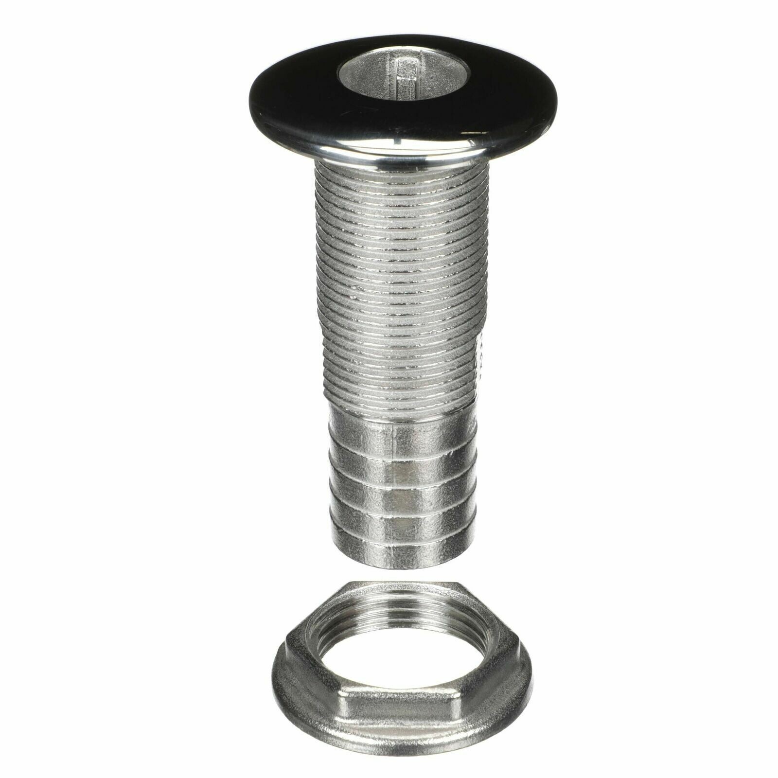 Attwood 66548-3 Stainless Steel Barbed 3-7/8″ L hole size 1 1/2″ thickness 1 3/4