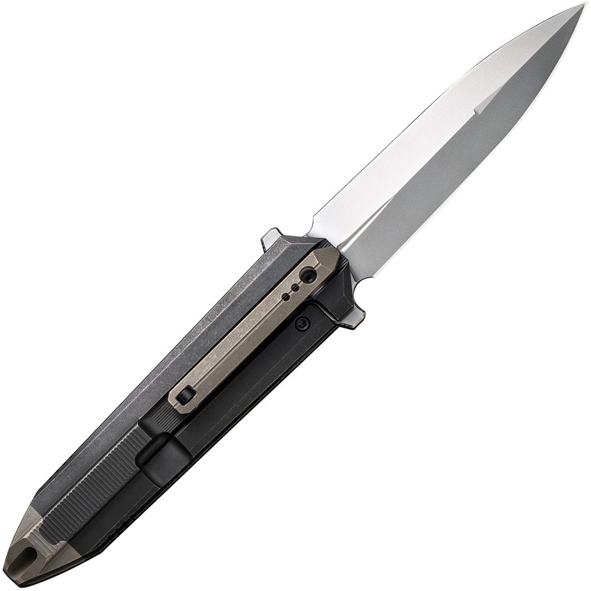 WE Knife Diatomic Bronze WE22032-3 3.75″ CPM 20CV Black Titanium Folding