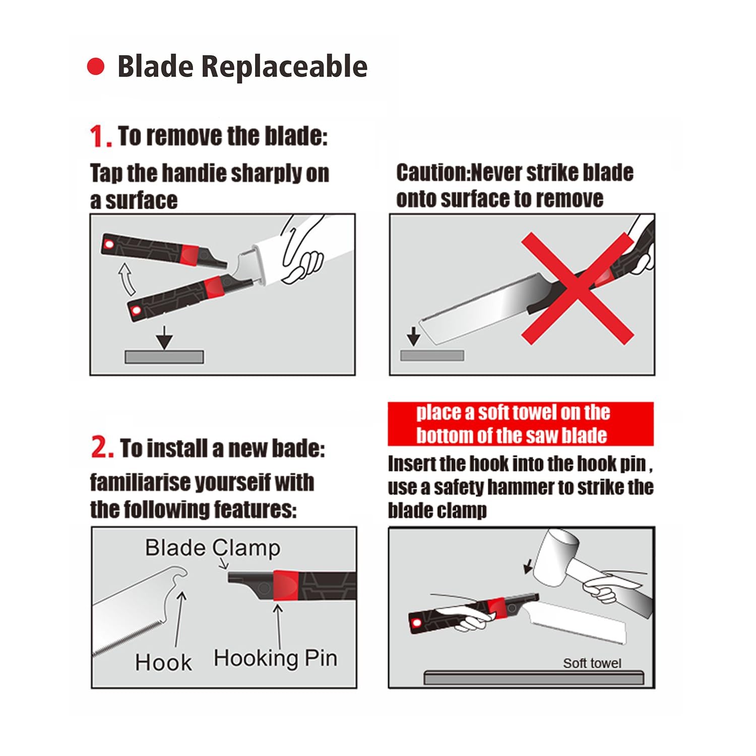 2 in 1 Japanese Hand Saw，7.87 inch Pruning Saw，SK-5 8 Unfold, Black
