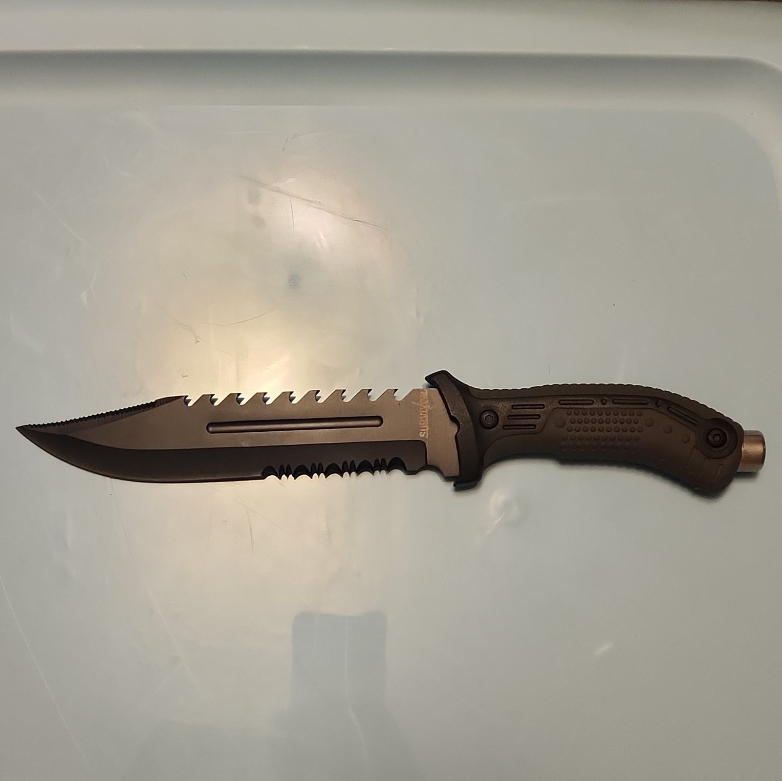 Survivor HK-727 Hunting Knife 6″ Stainless Partially Serrated w/ Sheath