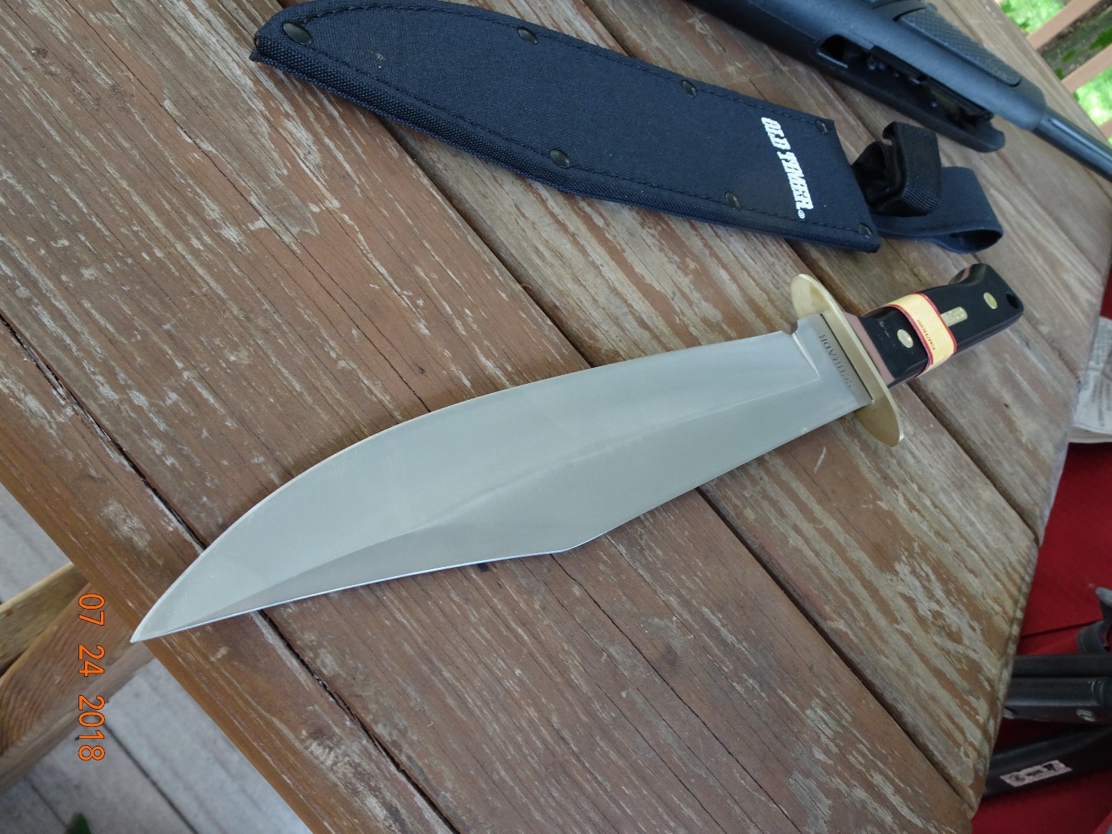 OLD TIMER SCHRADE 15.5″ OA BOWIE KNIFE 10″ 440 BLADE DERLIN SAW CUT HANDLE HD SH