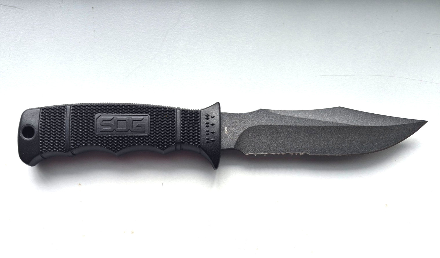 SOG Seal Pup Fixed Serrated Blade Black Knife + Kydex Sheath + Box M37K