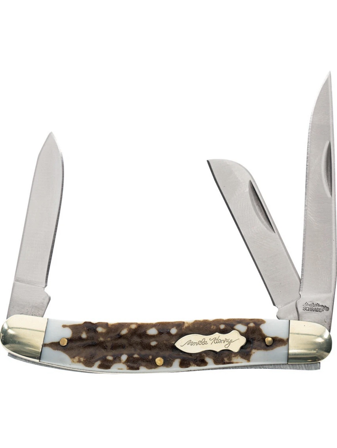 Schrade Stockman Next Gen Pocket Knife Steel Blade Staglon Handle – 1136004