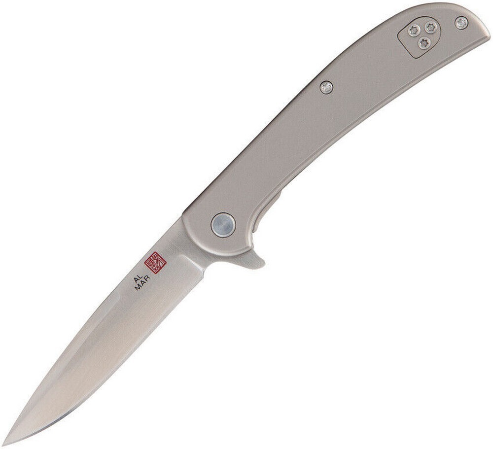 Al Mar Ultralight Hawk Framelock Satin Titanium Folding Pocket Knife – AMK4112