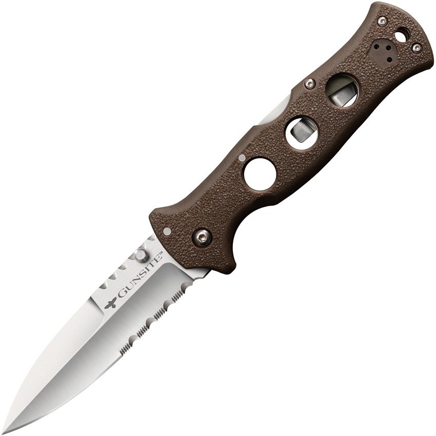 Cold Steel Gunsite Counter Point CS-10ABV3 4.0″ AUS-10A Griv-Ex Folding Knife