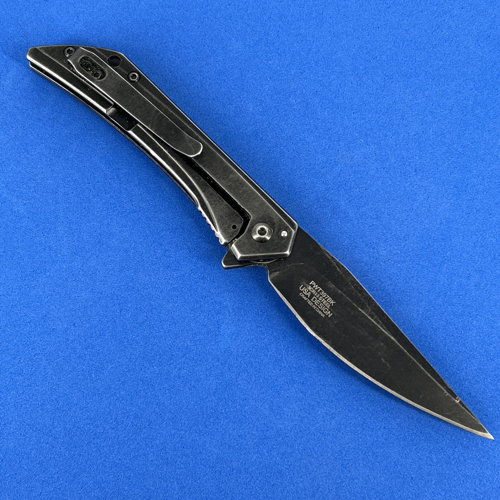 Spring Assist Folding Knife WARTECH Tactical Folding Knife PWT397BK USA Design