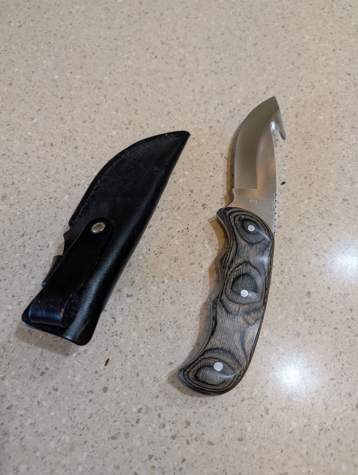 Montana Silversmiths FIXED BLADE Dan Gwynn HUNTING KNIFE – Silver Inlay MINTY