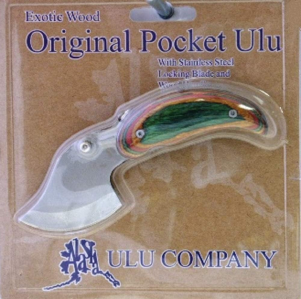 Alaska Pocket Ulu with Stainless Steel Locking Blade – Exotic Wood