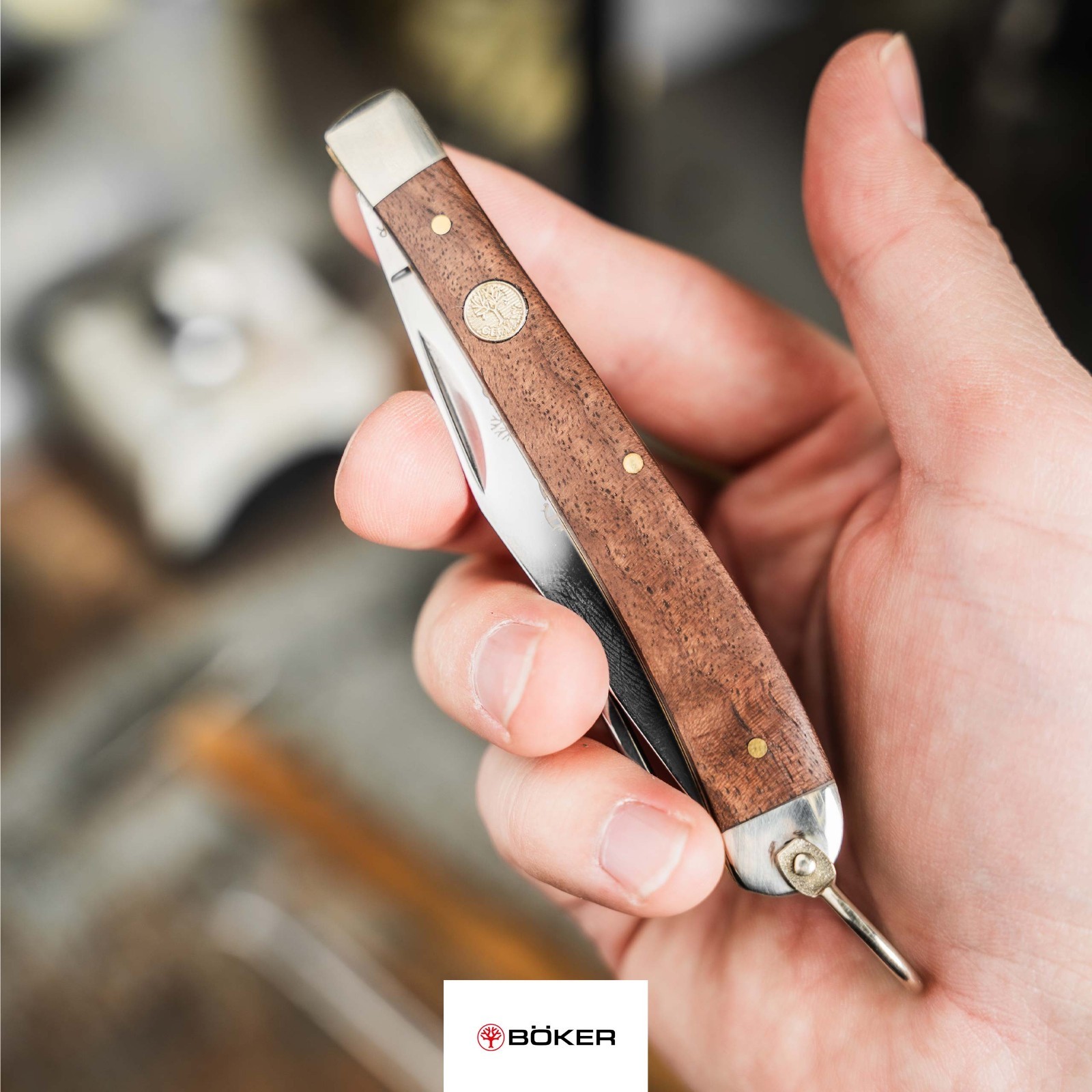 Boker TS 2.0 Bird Knife 3.25″ D2 Blade Walnut Wood Handle Slipjoint ✔️ 110809