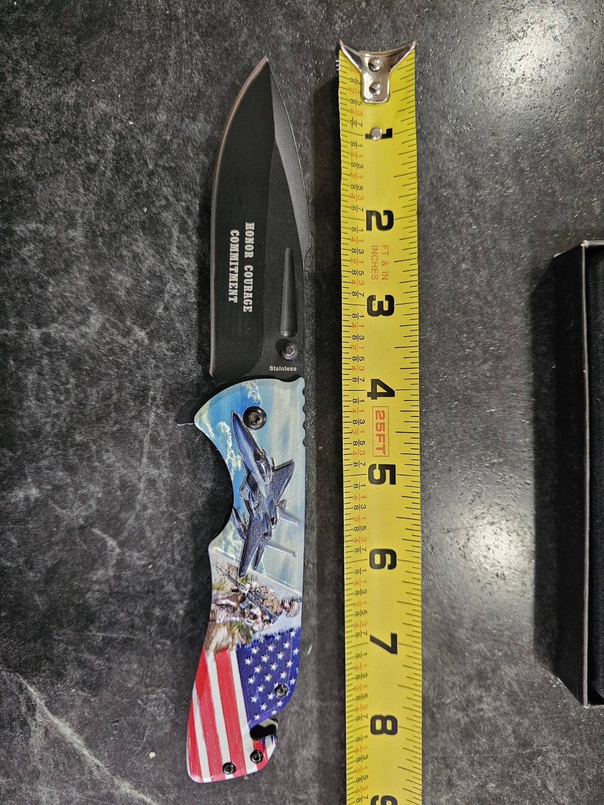 Snake Eye Tactical Rescue Style 3D Pop Up Designed Handle Pocket Knife-Air Force