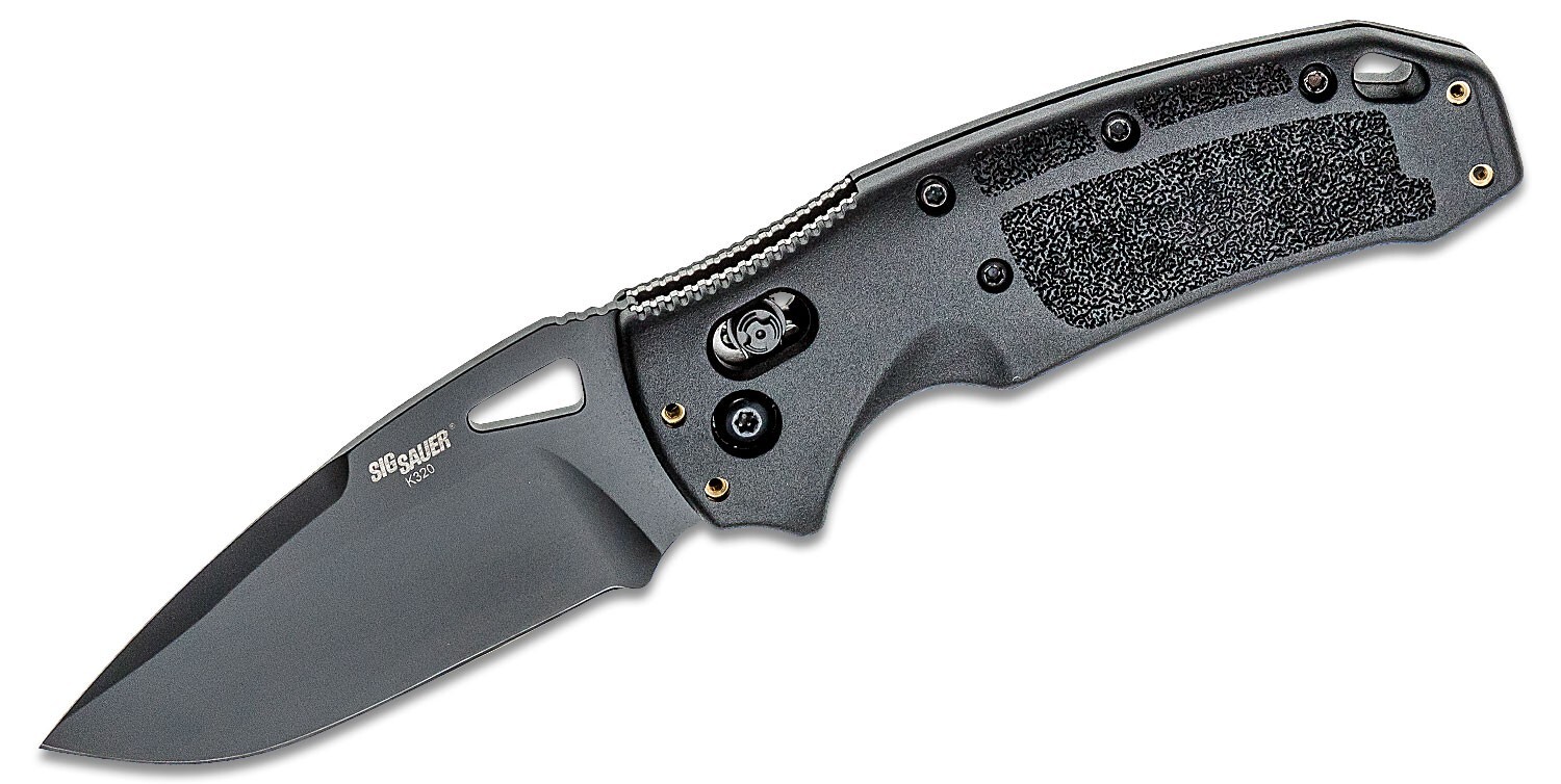 Hogue Sig Sauer K320 Nitron ABLE Lock S30V Drop Point Knife Blade, Black – 36370