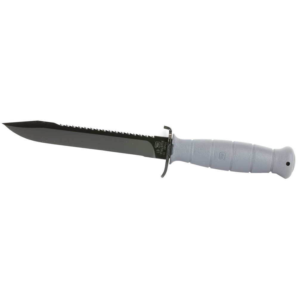 Glock Field Knife 6.5″ Fixed Blade Saw Gray Steel Plain Edge – KG039180
