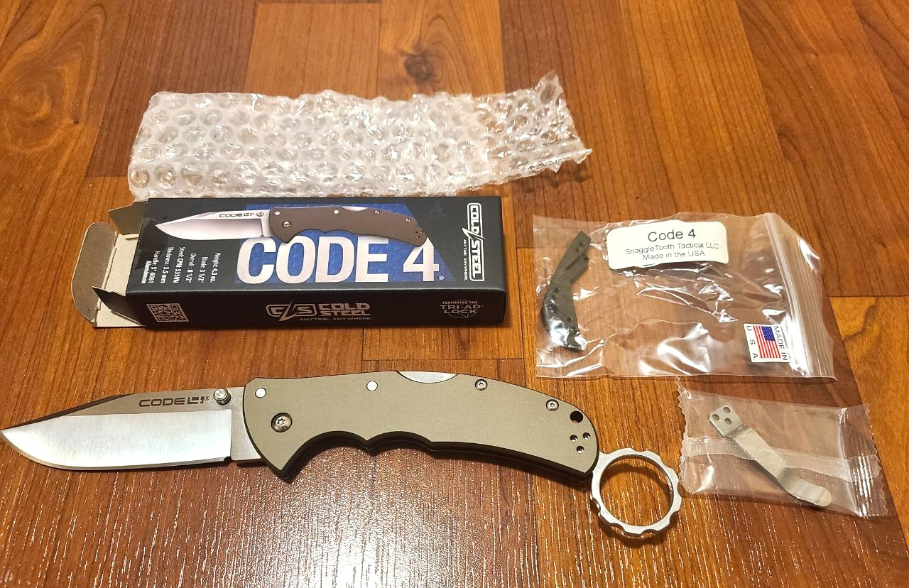 Cold Steel Code 4 Clip Point, CPM S35VN Satin 3.5″