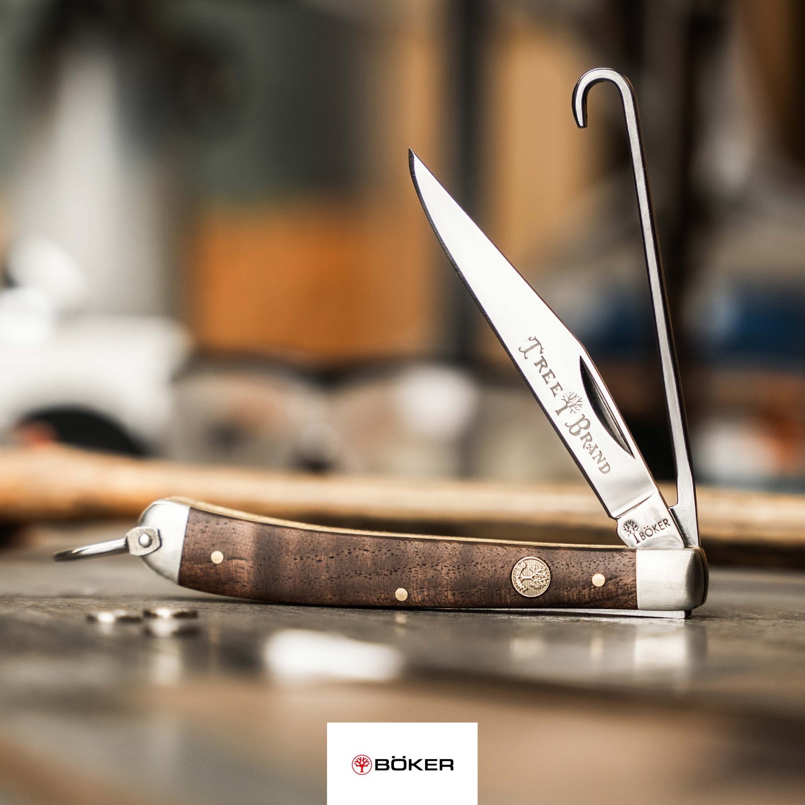 Boker TS 2.0 Bird Knife 3.25″ D2 Blade Walnut Wood Handle Slipjoint ✔️ 110809