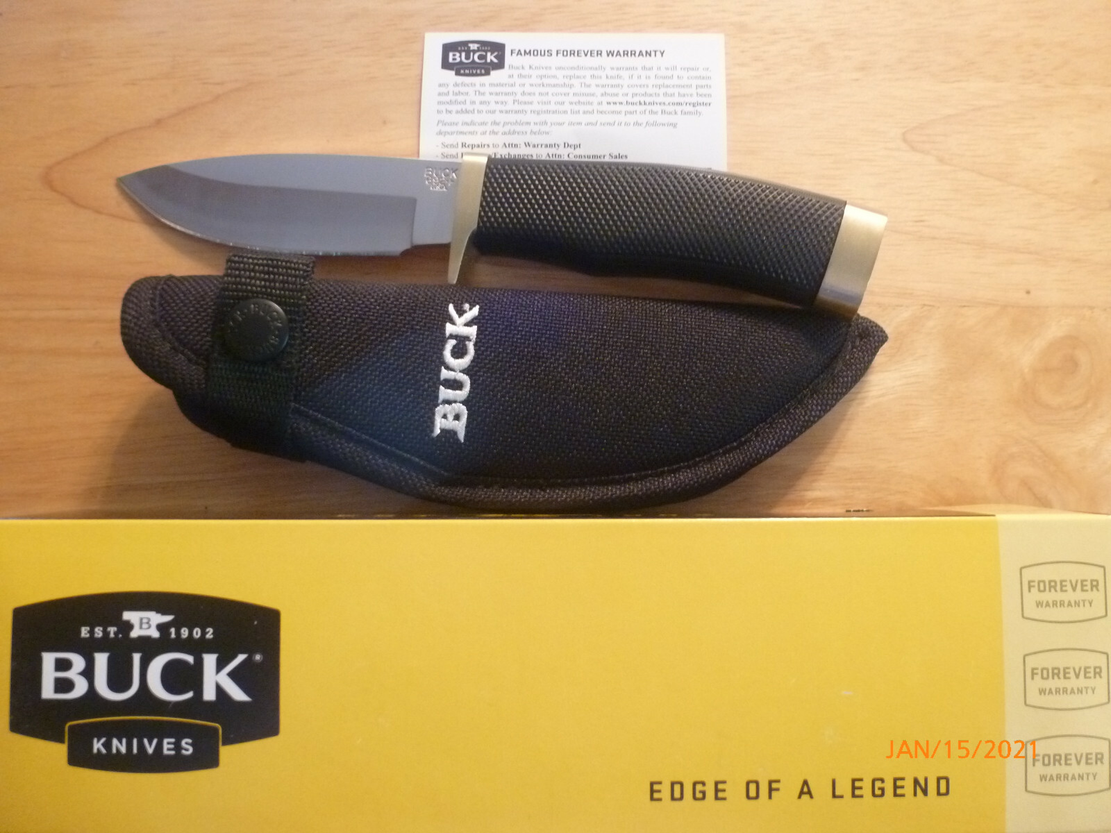Buck Knives 692 Vanguard Texturized Rubber Fixed Blade Knife 692BKS USA