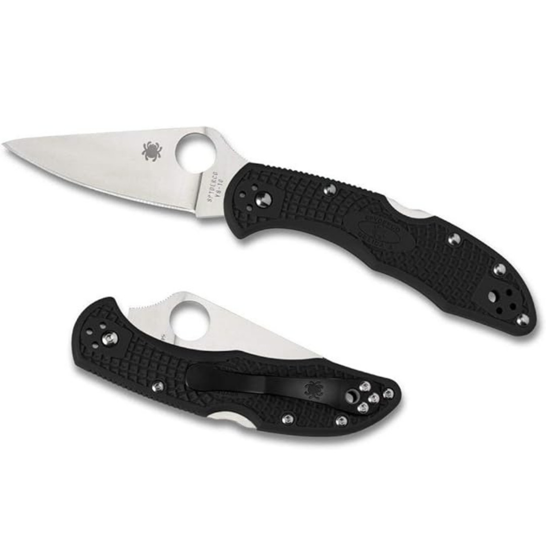 Spyderco DELICA 4 Lightweight Flat Ground Flat Ground Steel Blade Lock Back FRN