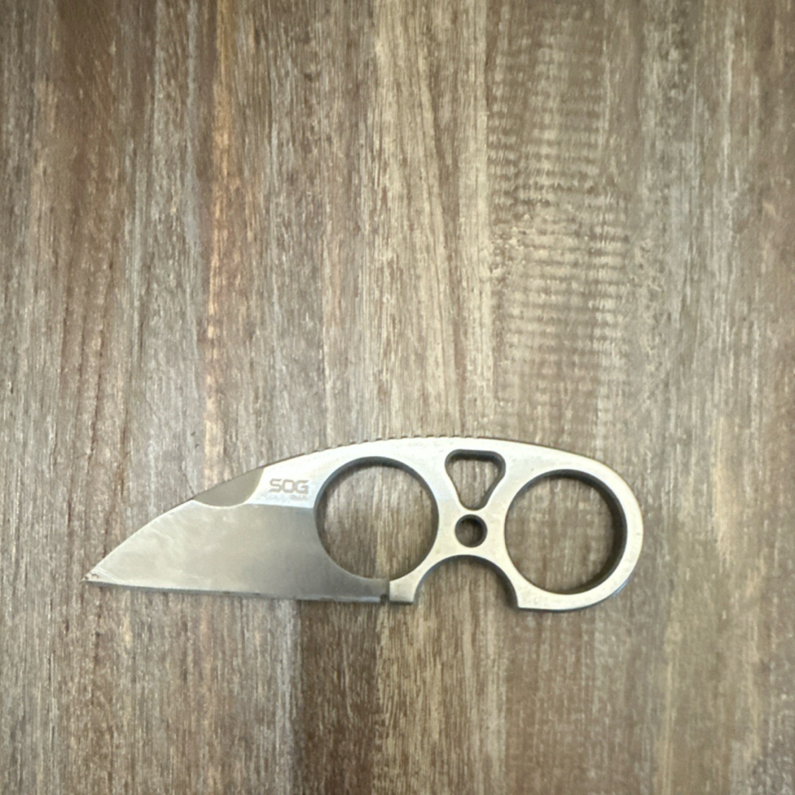 SOG Neck Knife 2-2.99in Straight Edge Stainless Steel Blade Silver Handle