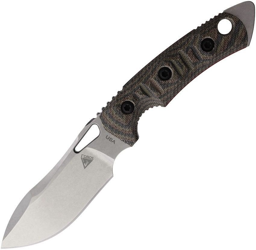 Fobos Knives Tier 1 Mini Fixed Blade 4″ CPM-154 Steel Full Micarta Handle FOB087