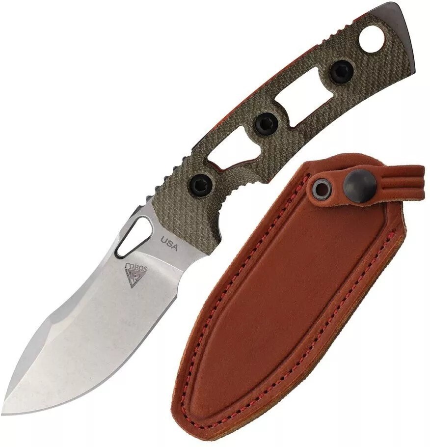 Fobos Knives Tier 1 Mini FixedBlade 3.75″ CPM-154 Steel OD Micarta Handle FOB075