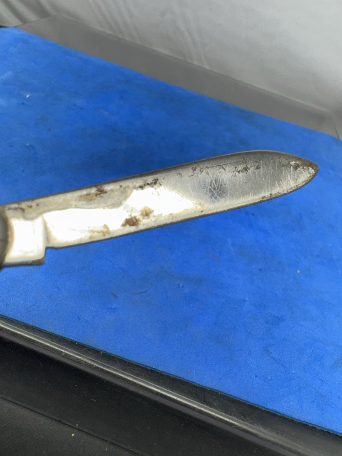Vtg Thornton USA Folding Pocket Knife Single 3″ O/A 2.25″ Blade in Good Cond.
