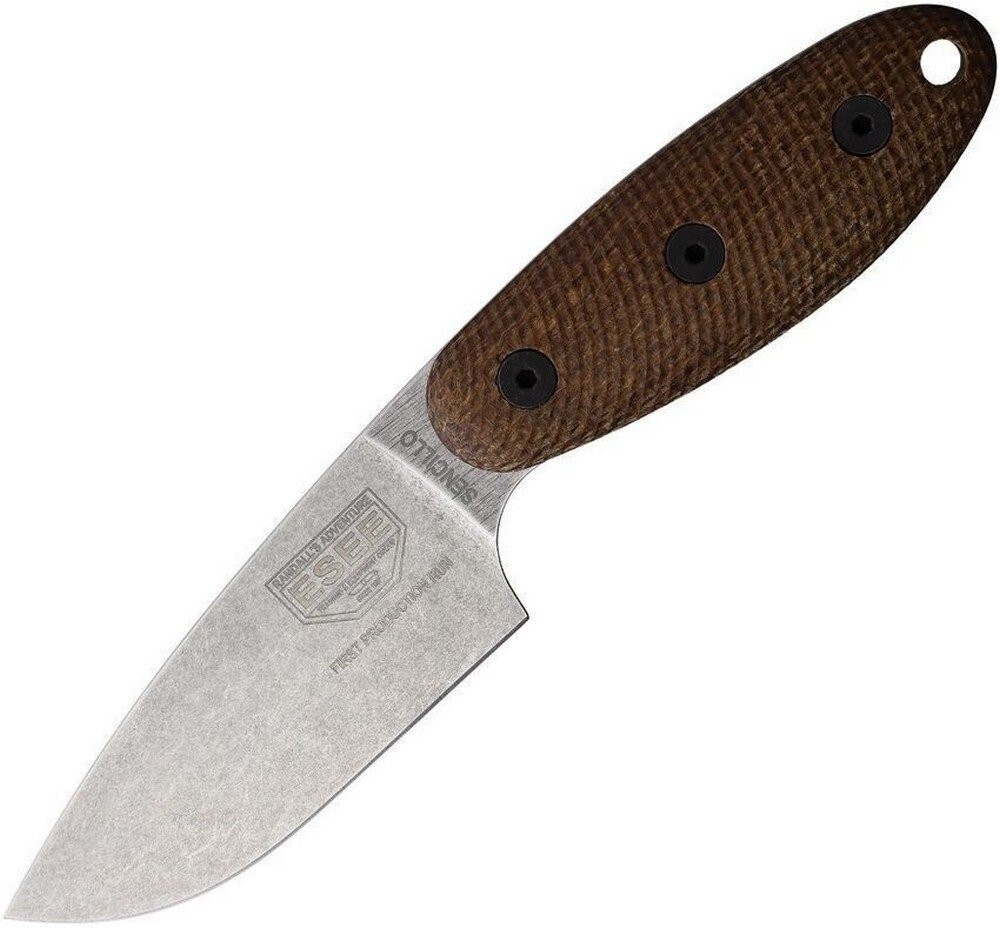 ESEE Sencillo A2 Tool Steel Blade Brown Micarta Handle Fixed Knife – SENCILLO-A2
