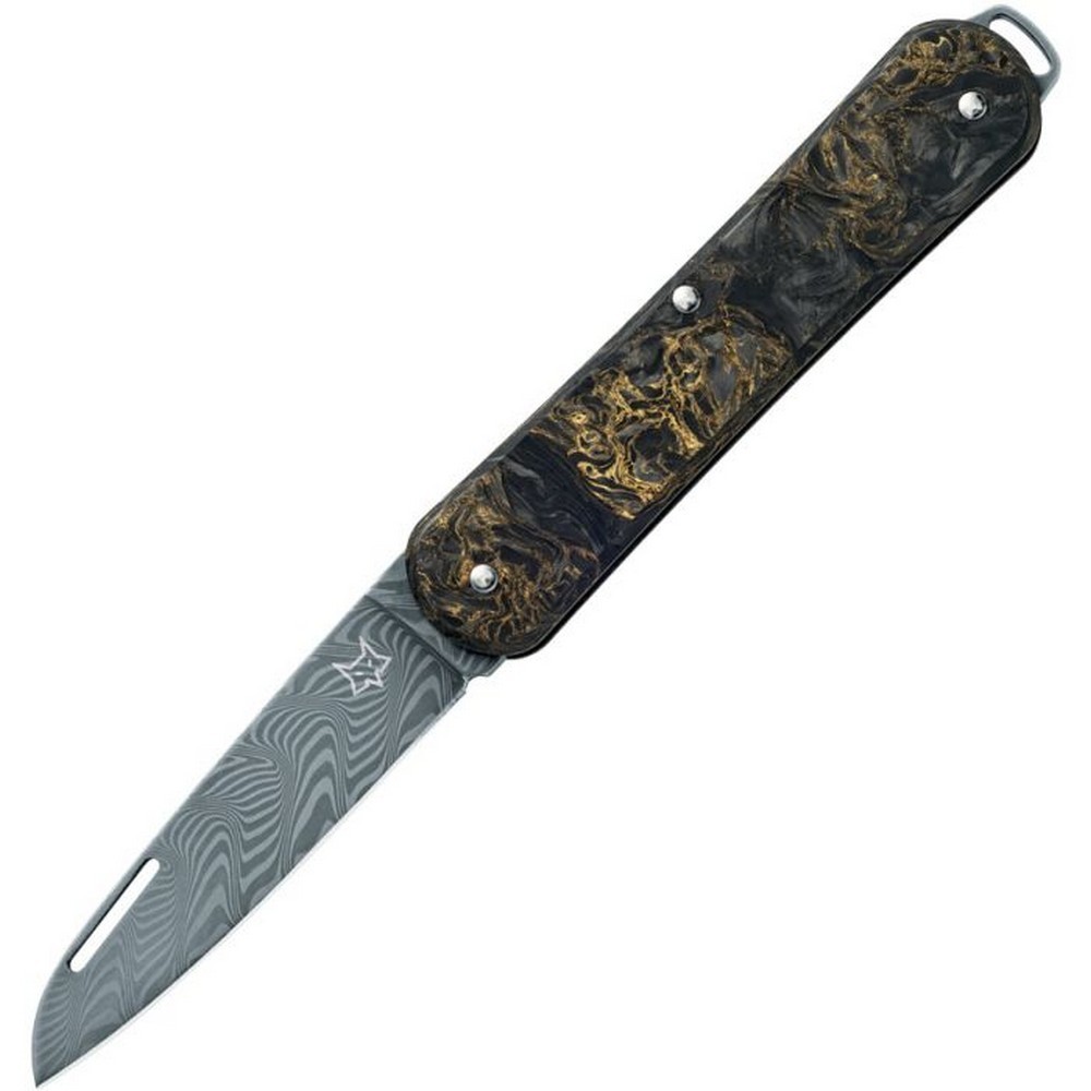 Fox DMGO Vulpis Slipjoint Pocket Knife Damasteel Blade Carbon Handle – VPDAM130