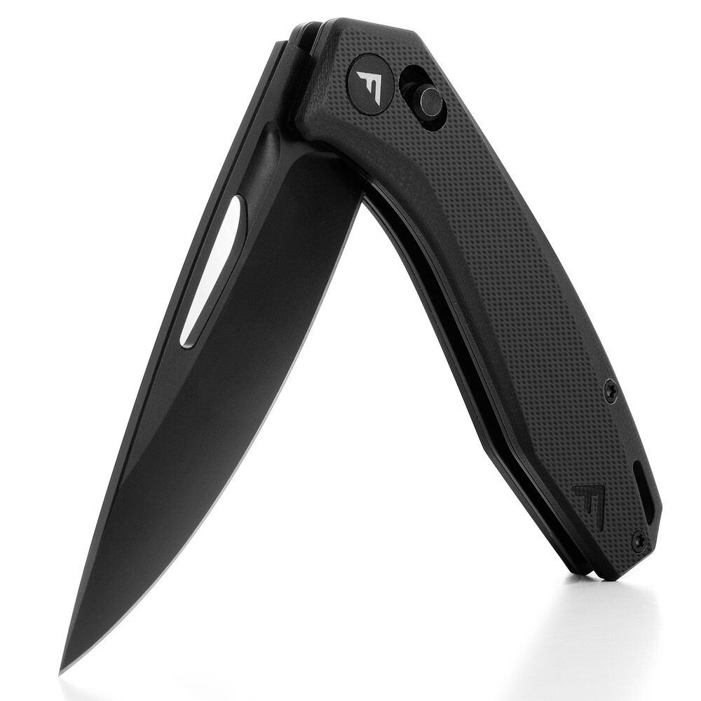 FLISSA Folding Pocket Knife Pocket Clip Axis Lock 3.5″ D2 Steel Blade G10 Handle