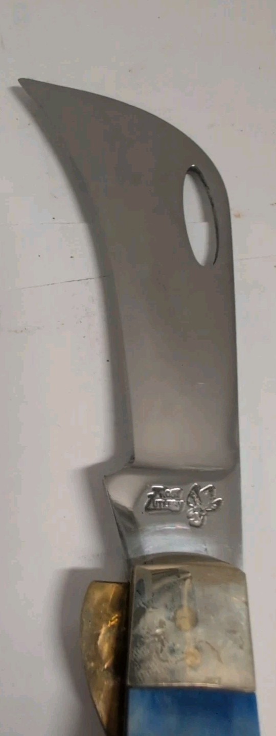 set 2 Frost Cutlery Folding Knife Rostfrei Stainless Steel Hawkbill Blade