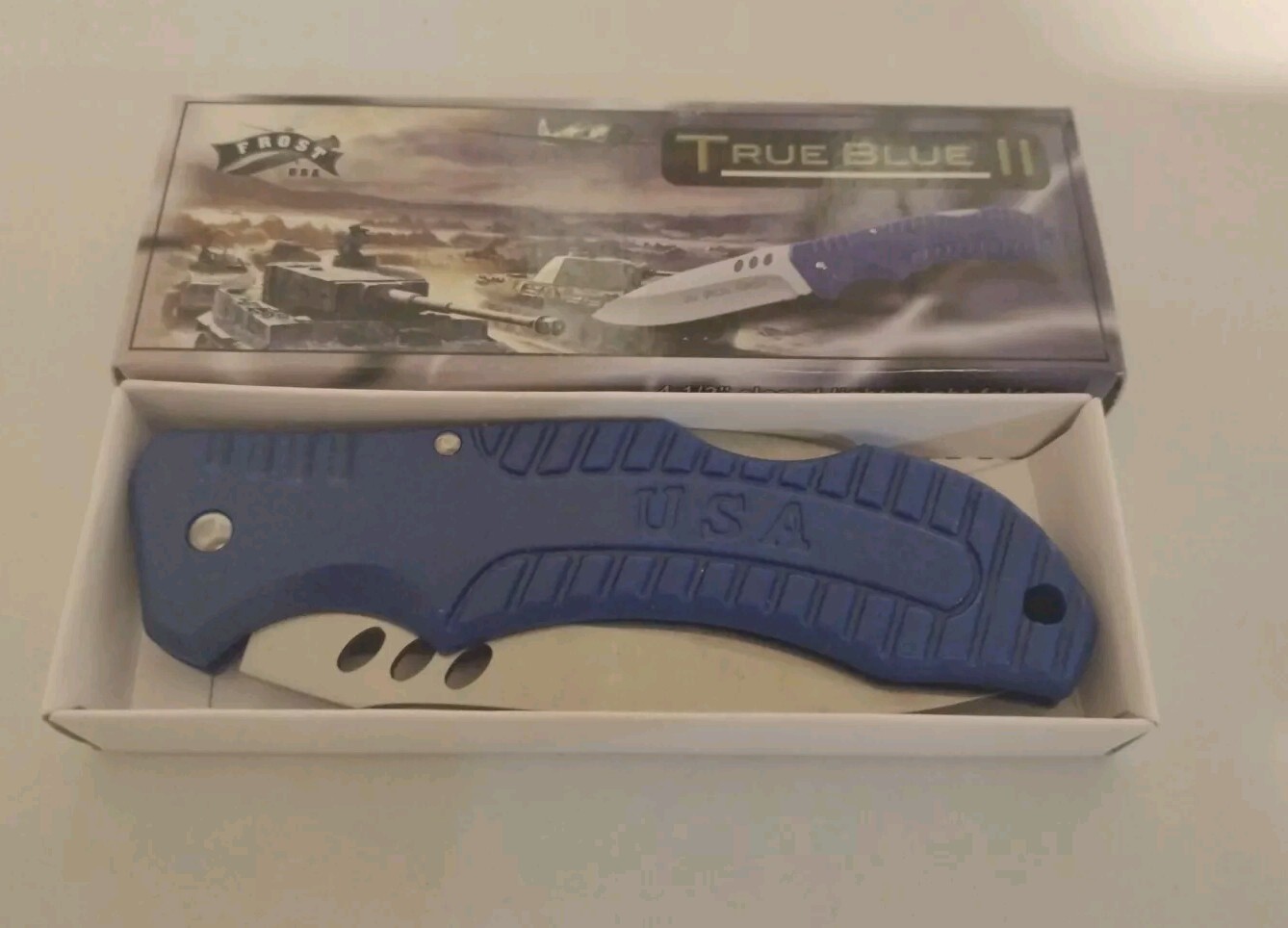 New Frost Cutlery TRUE BLUE II Folding Lock Stainless Steel Blade Knife
