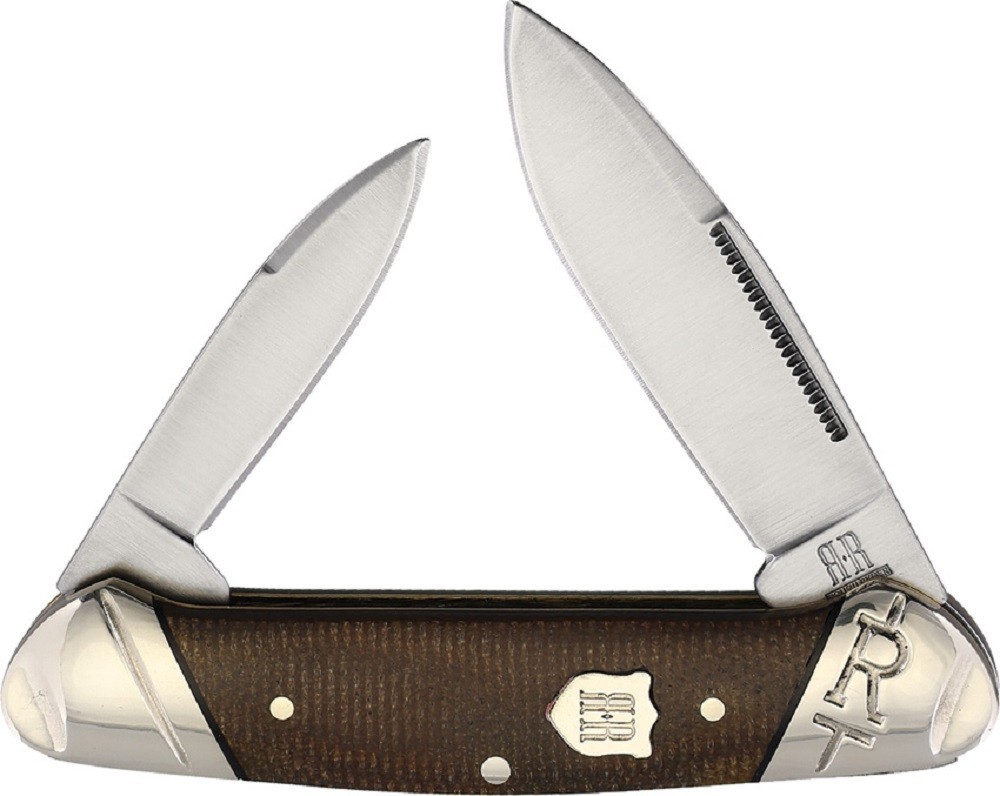 Brown Burlap Micarta Handle Canoe Pocket Knife by Rough Rider – Tater Skin Line