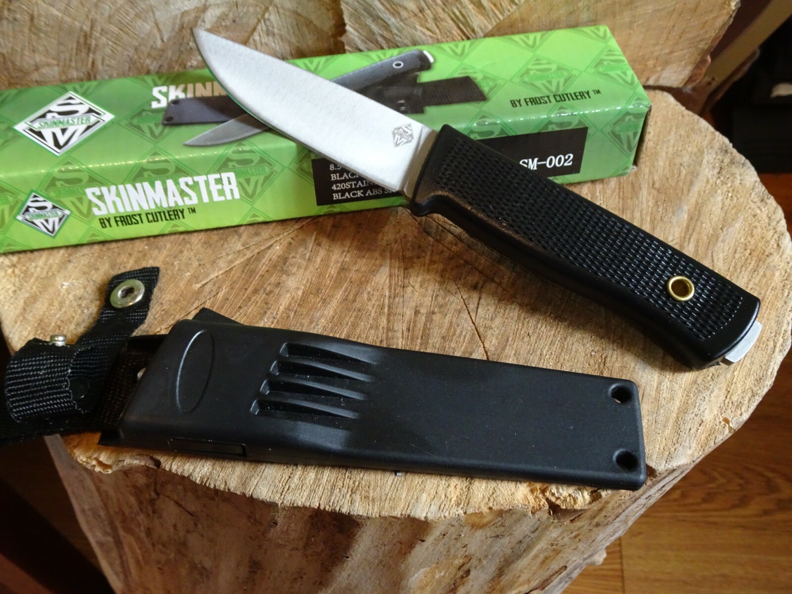 8.5″ OVERALL BOWIE KNIFE 420HC BLADE RUBBER NON-SLIP HANDLE HARD CASE SHEATH
