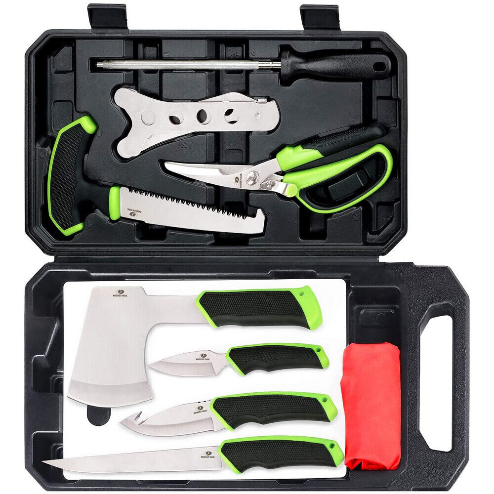Hunting Field Dressing Kit 10Piece Butcher Game Processing Set with Storage Case