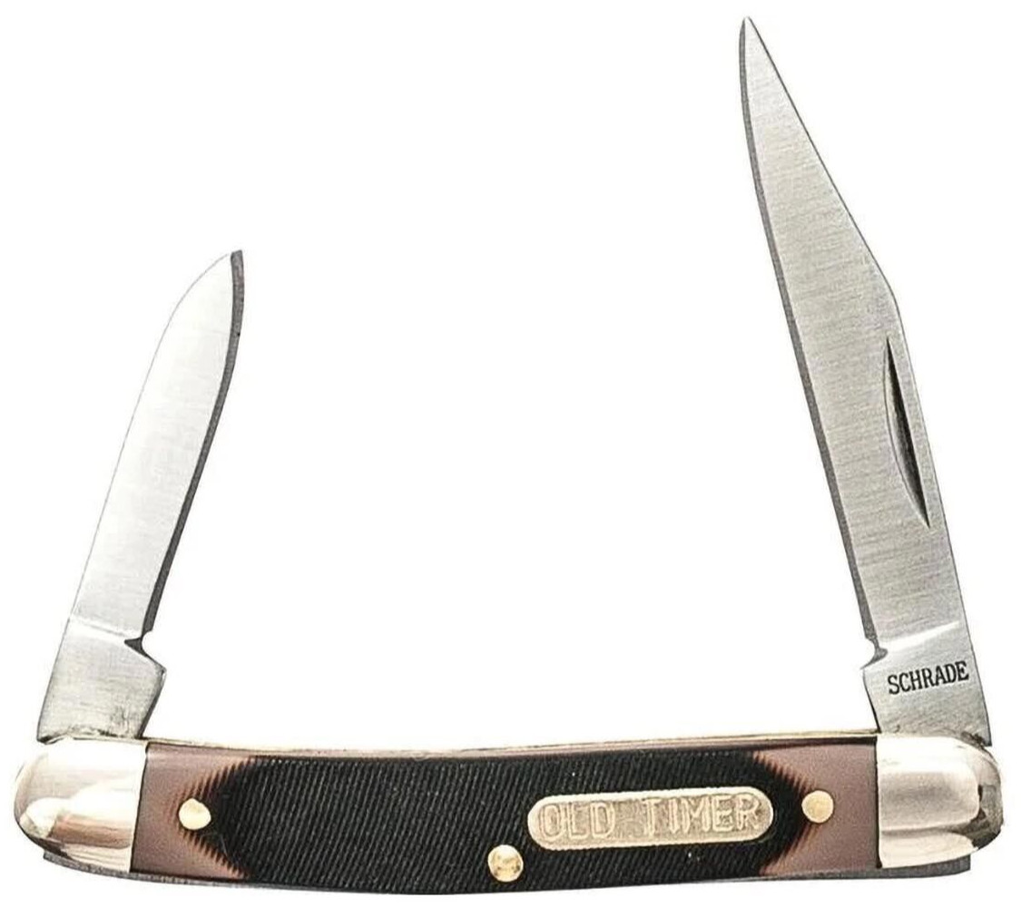 Old Timer 2-Blade HERITAGE MINUTEMAN Folding Pocket Knife 1.9″ EDC 1179204 BROWN