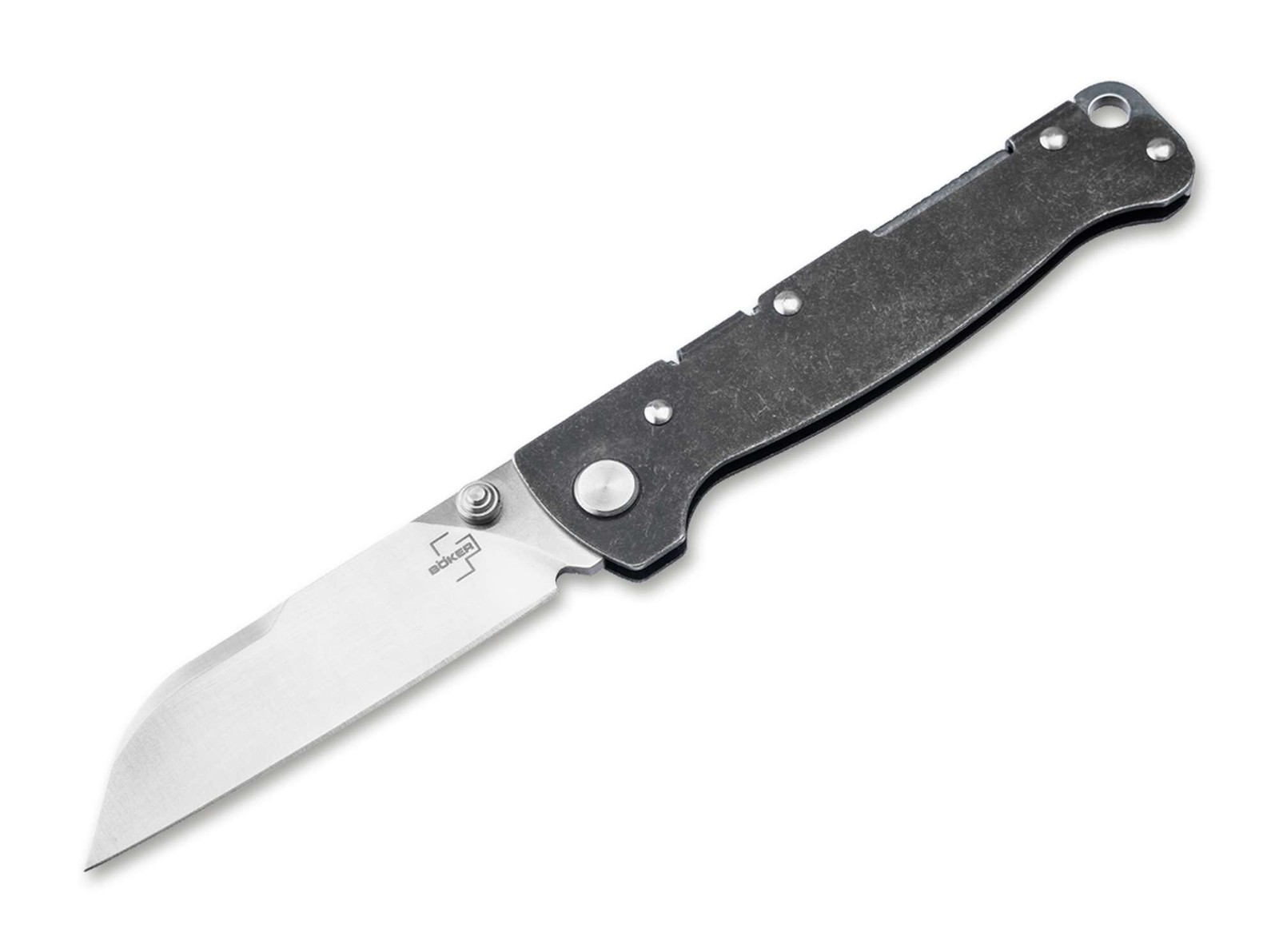 BOKER PLUS Atlas Sheepsfoot TS Folding Knife 2.72 D2 Blade Steel Handle 01BP006