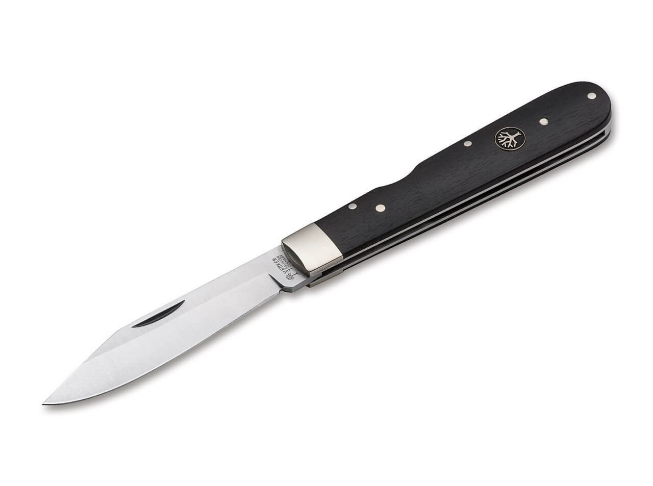 Boker 1906 Ebony Pocket Knife 3.5″ Blade 440C Back Lock Nail Nick ✔️ 113024
