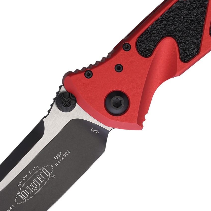 Microtech Socom Elite SE Linerlock 160-1Rd 4″ Red Aluminum Manual Folding Knife