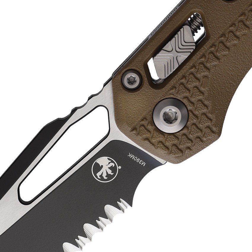 Microtech Msi Ram-Lok Tri Grip 210T-2Pmde 4″ M390 Polymer Manual Folding Knife