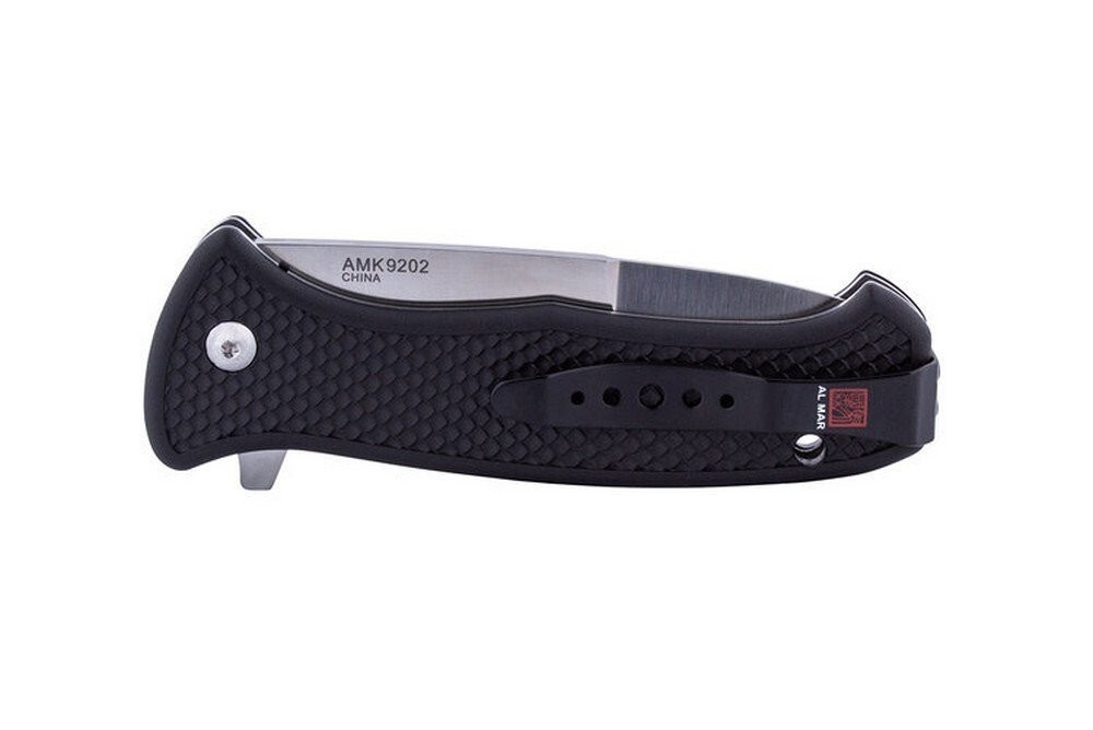 Al Mar 40th Anniversary Sere Linerlock Folding Knife D2 Steel Black FRN -AMK9202