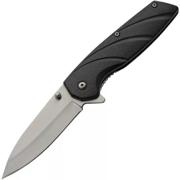 Rite Edge Dark Wave Folding Knife 3Cr13 Steel Blade Black ABS Handle – 300596