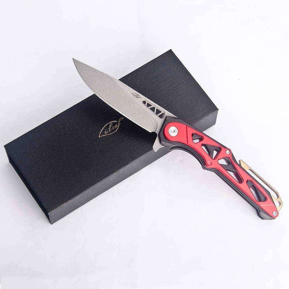 2pcs Pocket Knife, D2 Steel blade Aluminum Alloy Handle with Extra EDC Knife