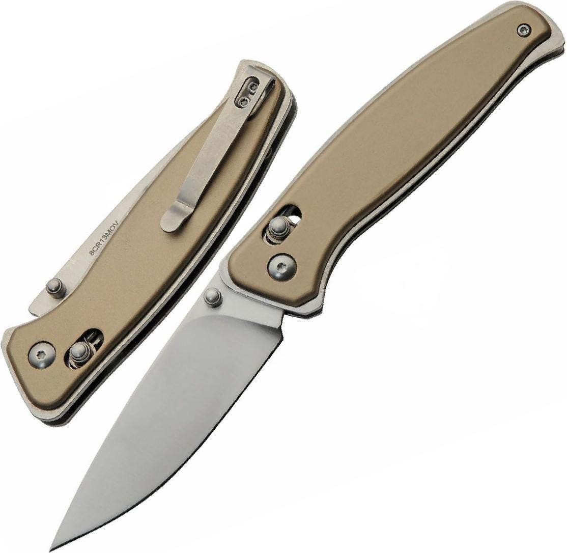 Spring-Assist Pocket Knife | 3.25in Blade RLS Premium Folding Blade – Khaki