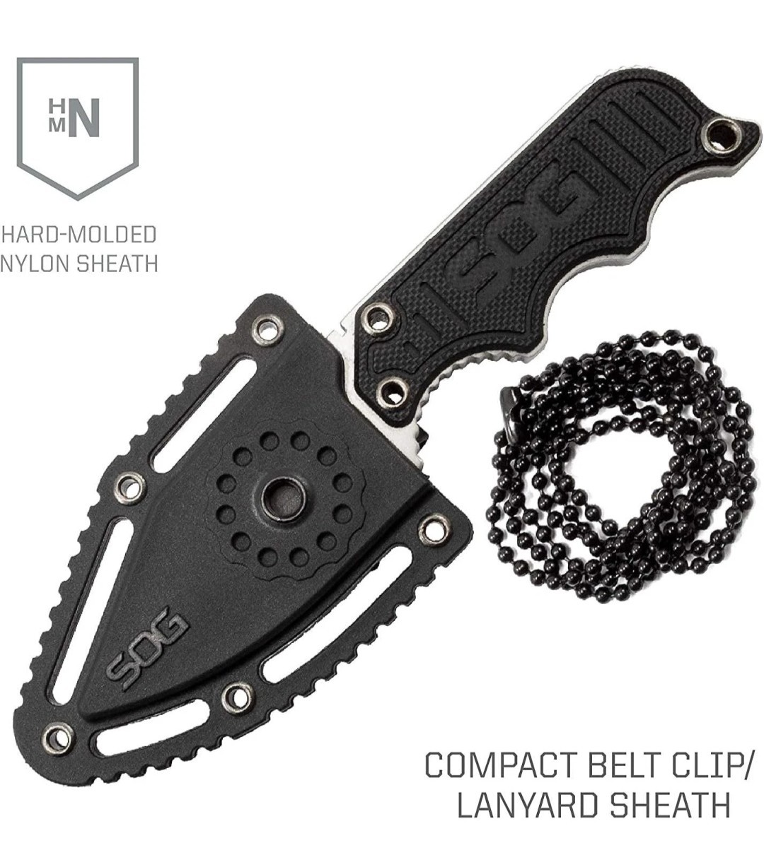 SOG Instinct Mini Small Fixed Blade Knife- 8.75 Inch x 1 Inch x 4 Inch Full Tang