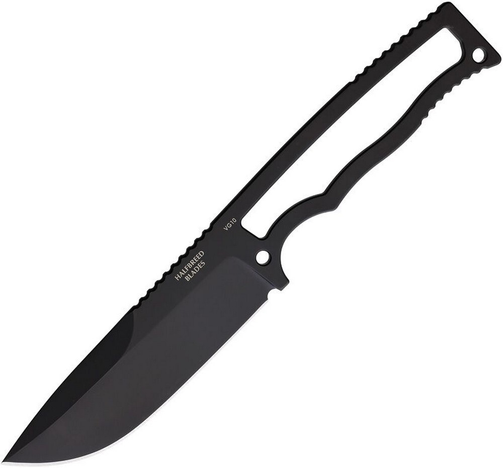 Halfbreed Blades Compact Field Fixed Knife Black Skeletonized Handle CFK-01-BLK