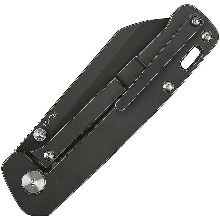 QSP Knife Penguin Linerlock Ti QS130-O 3″ 154CM Black Titanium