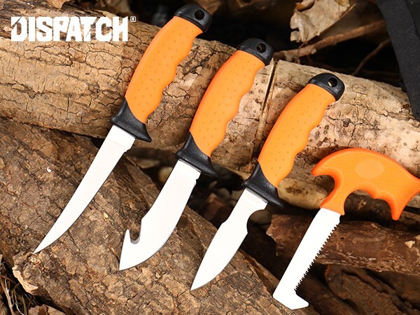 Dispatch 6PCs Hunting Knife Set – 3Cr13 Blades Deer/Elk Game Processor Kit