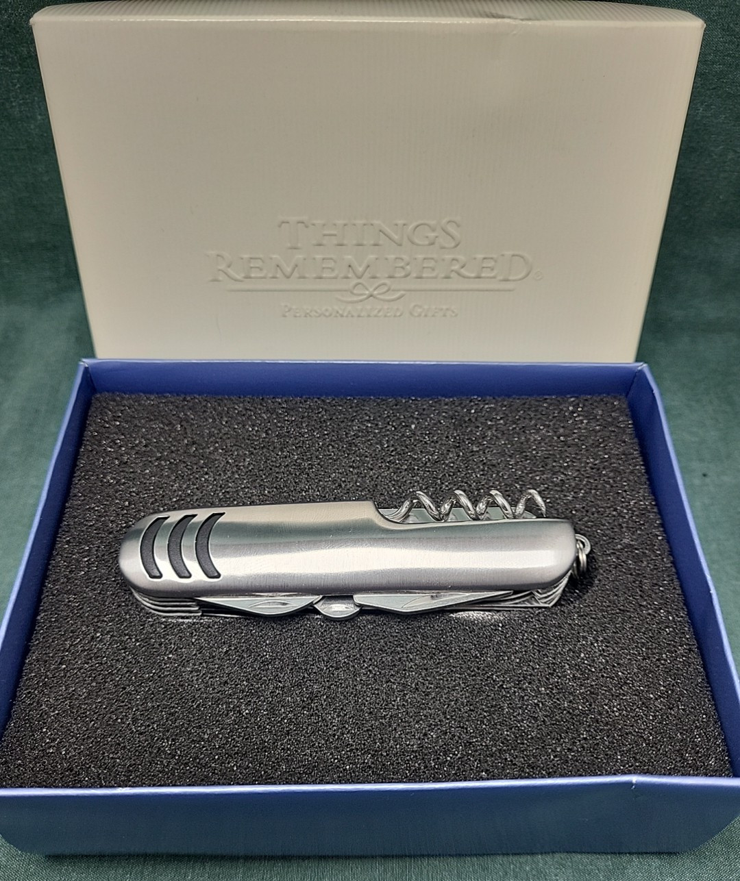 Things Remembered Stainless Steel Multi Tool Pocket Knife NIB – SKU 571995