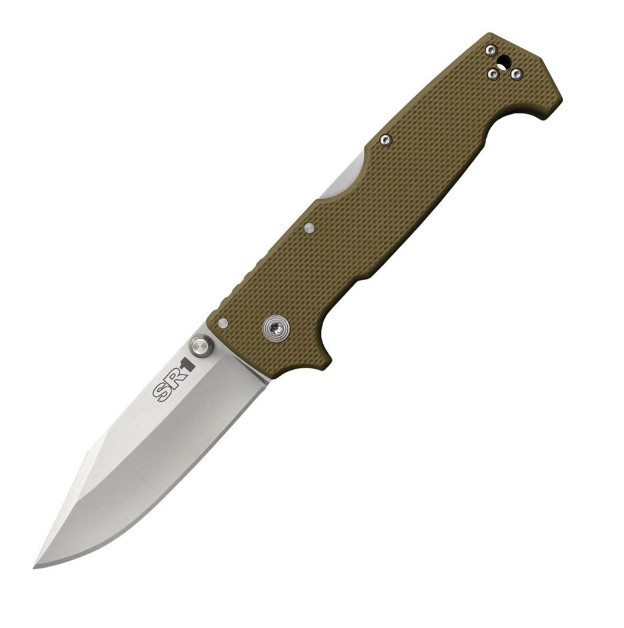Cold Steel SR1 S35VN Steel 4″ Clip Point Blade G-10 Handle Folding Knife with…