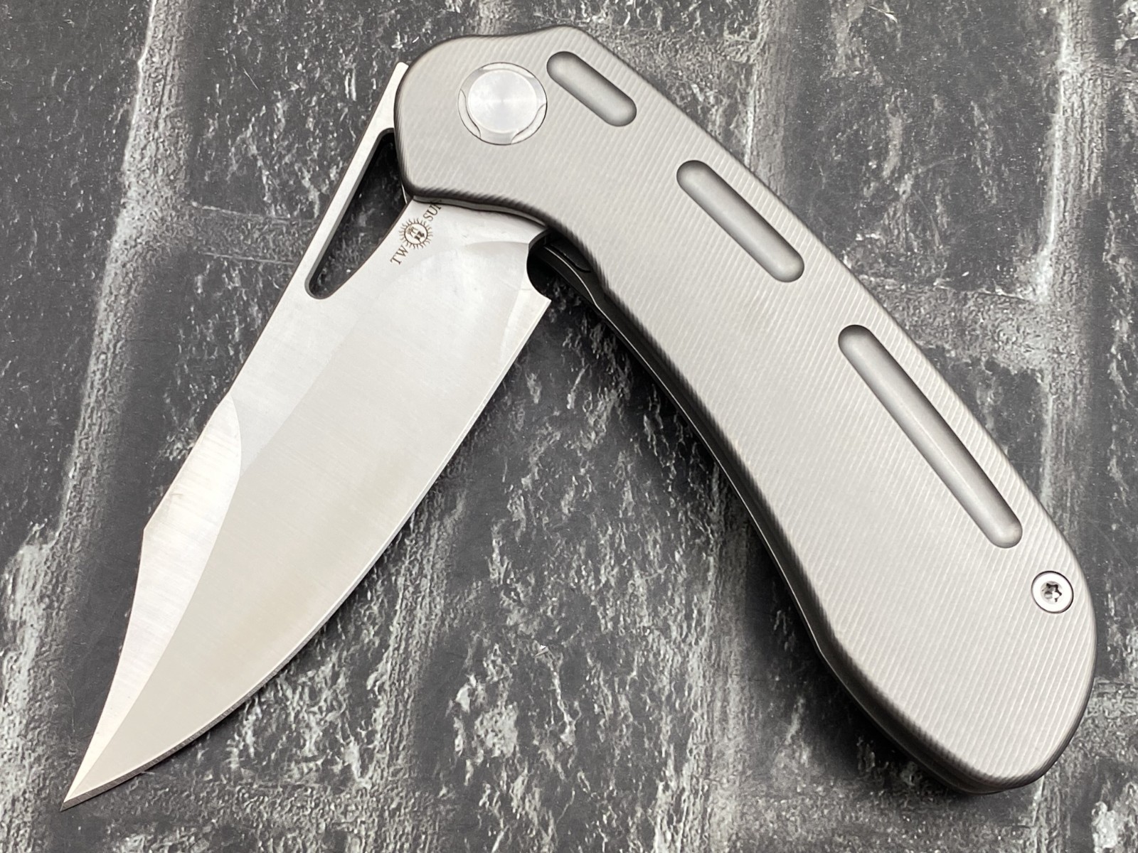 TwoSun TS261-M390 Folding knife M390 Titanium Handle Tepe Designs Pocket Knife