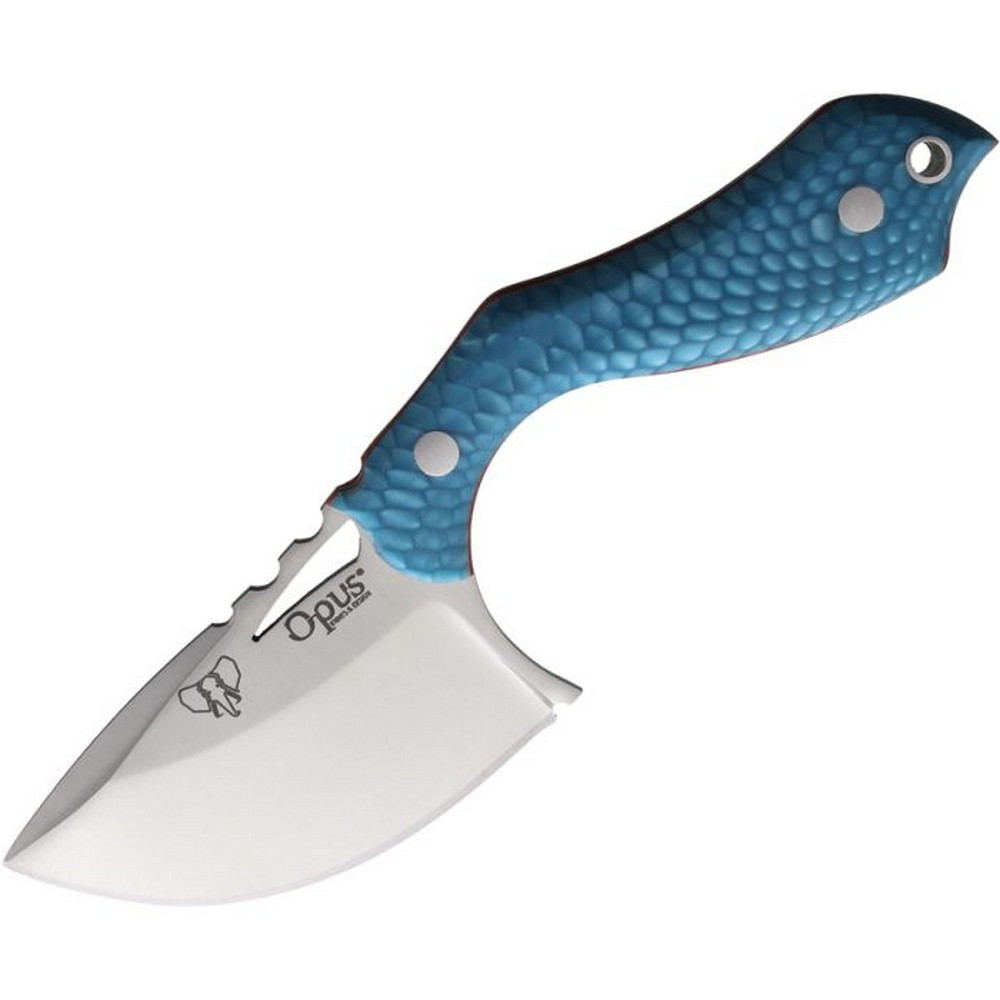 Cudeman Fixed Knife Satin Finish Bohler N695 Steel Blade Blue Juma Handle 184-JA